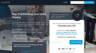 Pay Trashbilling.com with Plastiq