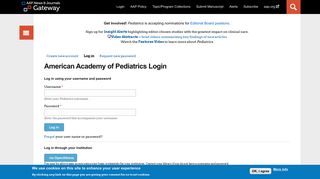 Login - Pediatrics - AAP Gateway