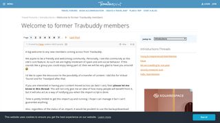 Welcome to former Travbuddy members - Travellerspoint Travel Forums