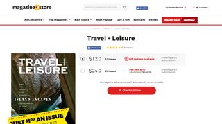 Travel + Leisure Subscription | Magazine.Store