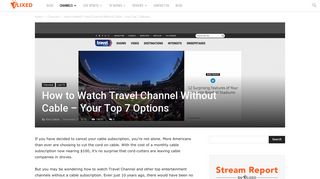 How to Watch Travel Channel Without Cable - Your Top 7 Options
