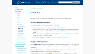 Mobile app - Travel Cloud 3 Help - Google Sites