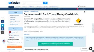 Commonwealth Bank Travel Money Comparison & Review | finder ...