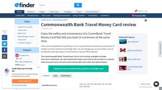 Commonwealth Bank Travel Money Card - Finder