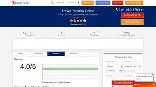 Reviews of Travel Paradise Online, Dehradun, India - HelloTravel