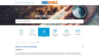 Where can I find my booking? - UK Support Center - Travel Republic