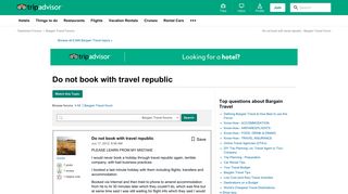 Do not book with travel republic - Bargain Travel Forum - TripAdvisor