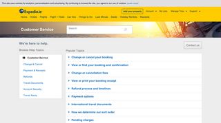 Customer Service Portal - Expedia.ie