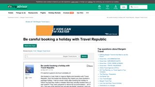 Be careful booking a holiday with Travel Republic - Bargain Travel ...