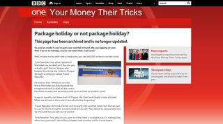 BBC One - Your Money Their Tricks - Package holiday or not ...