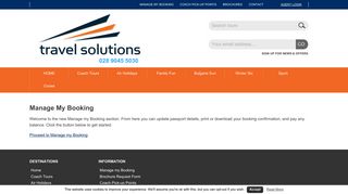 Manage My Booking | Travel Solutions