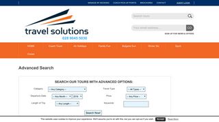 Advanced Search | Travel Solutions