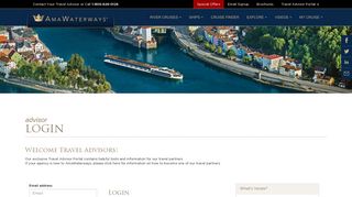 Travel Agent Login Page | AmaWaterways™