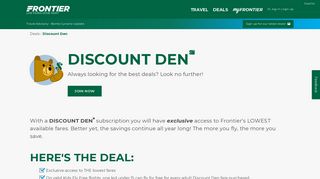 Discount Den | Frontier Airlines