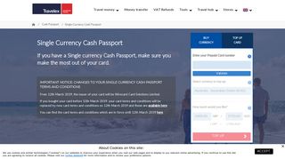 Cash Card - Single Currency Cash Passport | Travelex