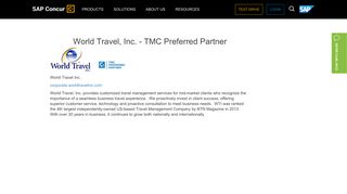 World Travel, Inc. - TMC Preferred Partner - SAP Concur