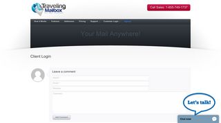 Client Login | Traveling Mailbox