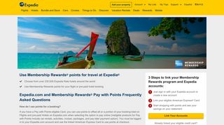 Use Membership Rewards® points for travel at Expedia®