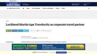 Lockheed Martin taps Travelocity as corporate travel partner - San ...