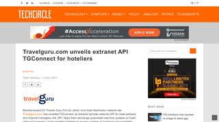 Travelguru.com unveils extranet API TGConnect for hoteliers | Techcircle