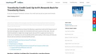 Travelocity Credit Card: Up to 6% Rewards Back for Travelocity Users ...