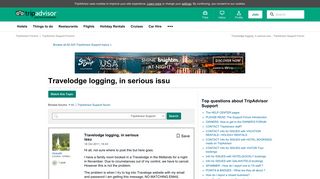 Travelodge logging, in serious issu - TripAdvisor Support Message ...