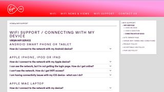 Connecting with my device | Virgin WiFi