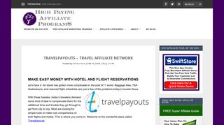Travel Payouts - High Paying Affiliate Programs
