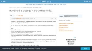 TravelPod is closing. Here's what to do... - Travellerspoint ...