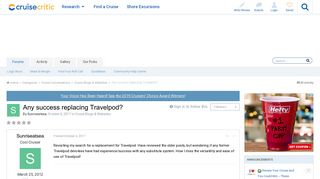 Any success replacing Travelpod? - Cruise Blogs & Websites - Cruise ...