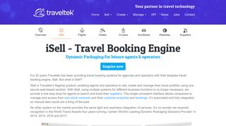 iSell | Travel Booking Engine For Agents & Operators - Traveltek