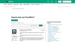 Anyone else use TravelZoo? - Bargain Travel Forum - TripAdvisor