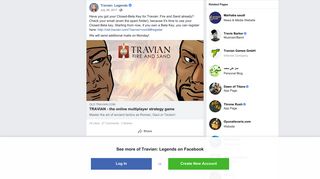 Have you got your Closed-Beta Key for... - Travian: Legends | Facebook