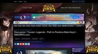 Travian: Legends - Path to Pandora Beta Keys! - MMORPG.com ...