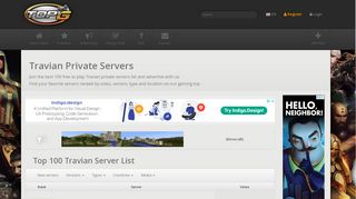 Travian Private Servers - Top 100 List | TopG
