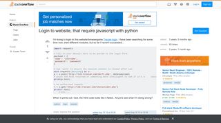 Login to website, that require javascript with python - Stack Overflow