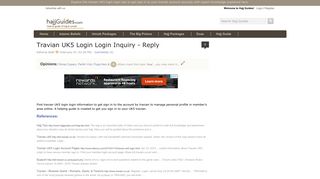 Travian UK5 Login Login Inquiry - Reply - Hajj Guides