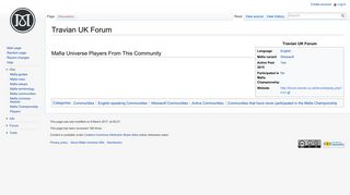Travian UK Forum - Mafia Universe Wiki