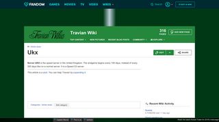 Ukx | Travian | FANDOM powered by Wikia