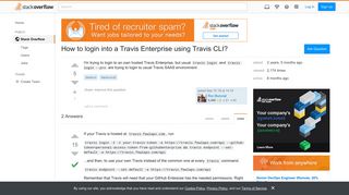 How to login into a Travis Enterprise using Travis CLI? - Stack ...
