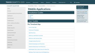 Mobile Applications - Travis County