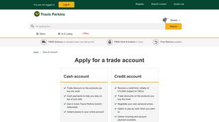 Open a Cash Account or Download the Credit Account ... - Travis Perkins