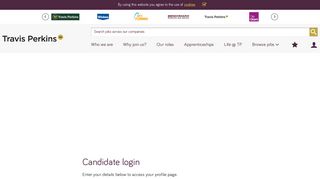 Candidate login | Travis Perkins plc group careers and job vacancies