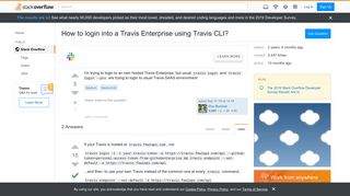 How to login into a Travis Enterprise using Travis CLI? - Stack ...