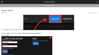 How do I log in? – Traxsource Support