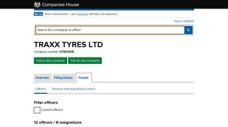 TRAXX TYRES LTD - Officers (free information from Companies House)