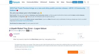 Uipath Robot Tray Error - Logon failure - Bug Reports - UiPath ...
