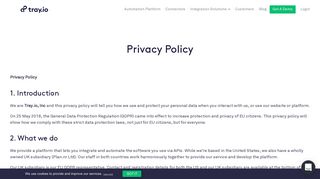 Privacy Policy | Tray.io