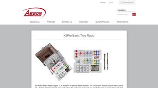 K3Pro Basic Tray Rapid|Argon K3Pro Conical Implants