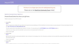 Prevent Email Entries from trbvm.com @ Forms « HTML Form Builder ...